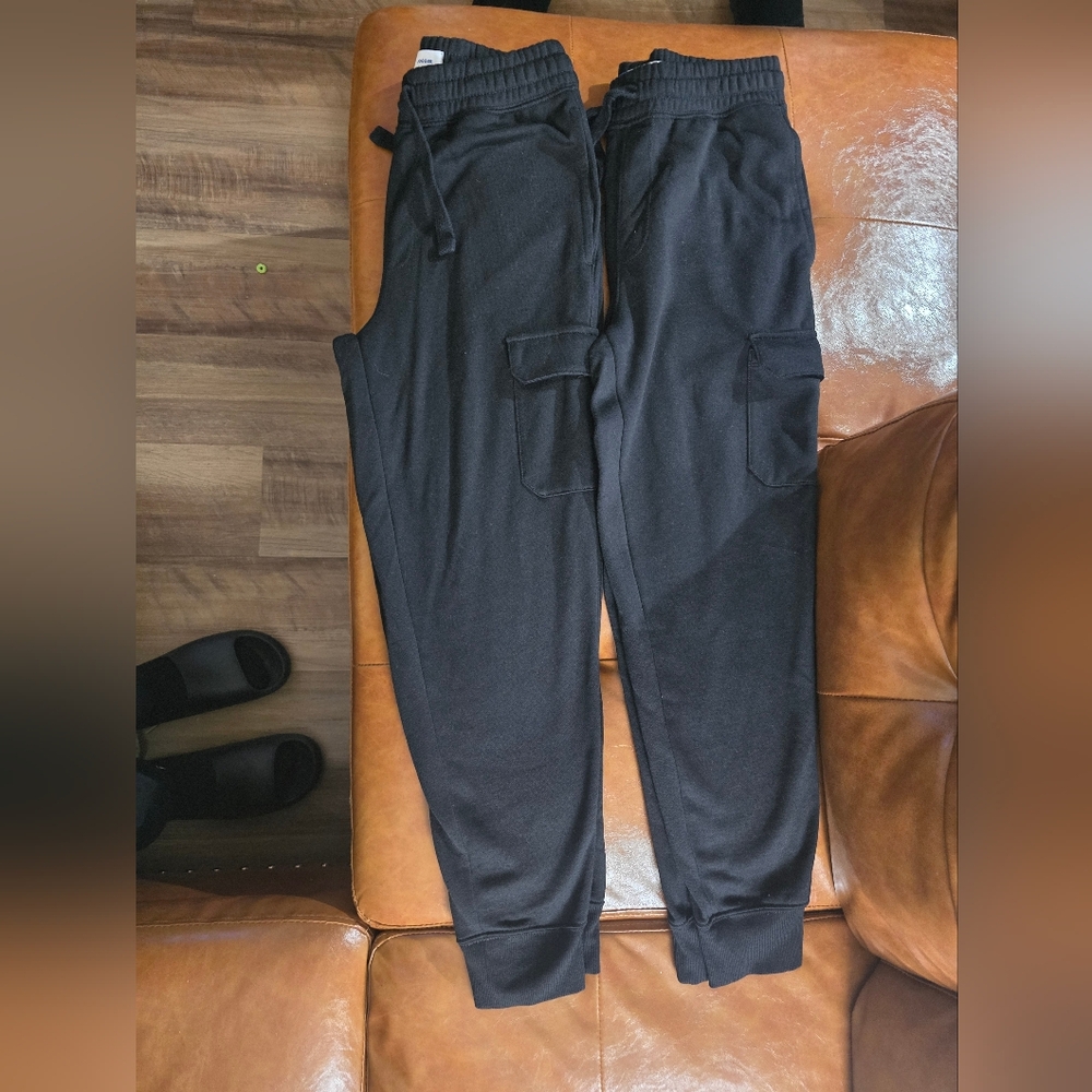 NWOT 2 Old Navy Men's Black Cargo Jogger Pants